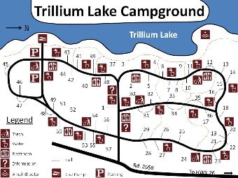 Trillium Lake Camping Map